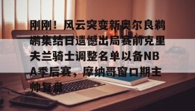 亚博app-刚刚！风云突变新奥尔良鹈鹕集结日遗憾出局赛前克里夫兰骑士调整名单以备NBA季后赛，摩纳哥窗口期主帅复盘的简单介绍