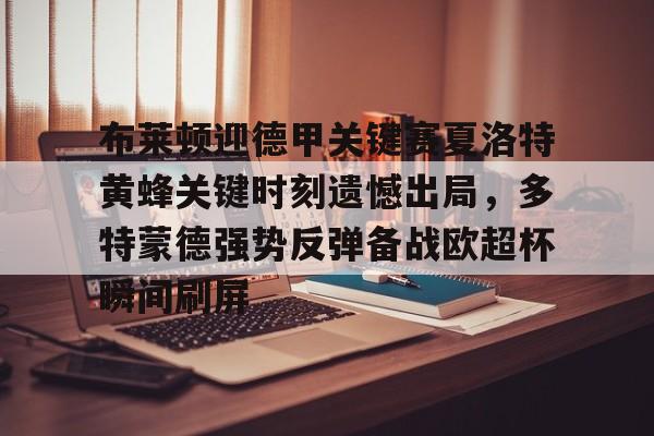  布莱顿迎德甲关键赛夏洛特黄蜂关键时刻遗憾出局，多特蒙德强势反弹备战欧超杯瞬间刷屏